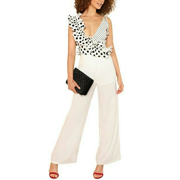 NEW WOMEN BODYSUIT / TOP  RUFFLE NECK - Picture 5 of 6